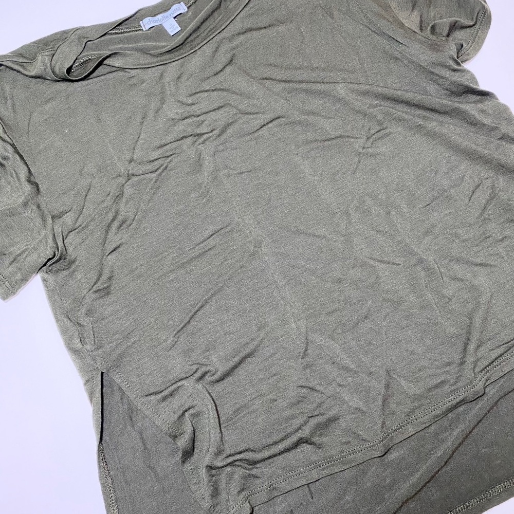 Charlotte Russe Dressy Navy Green Top